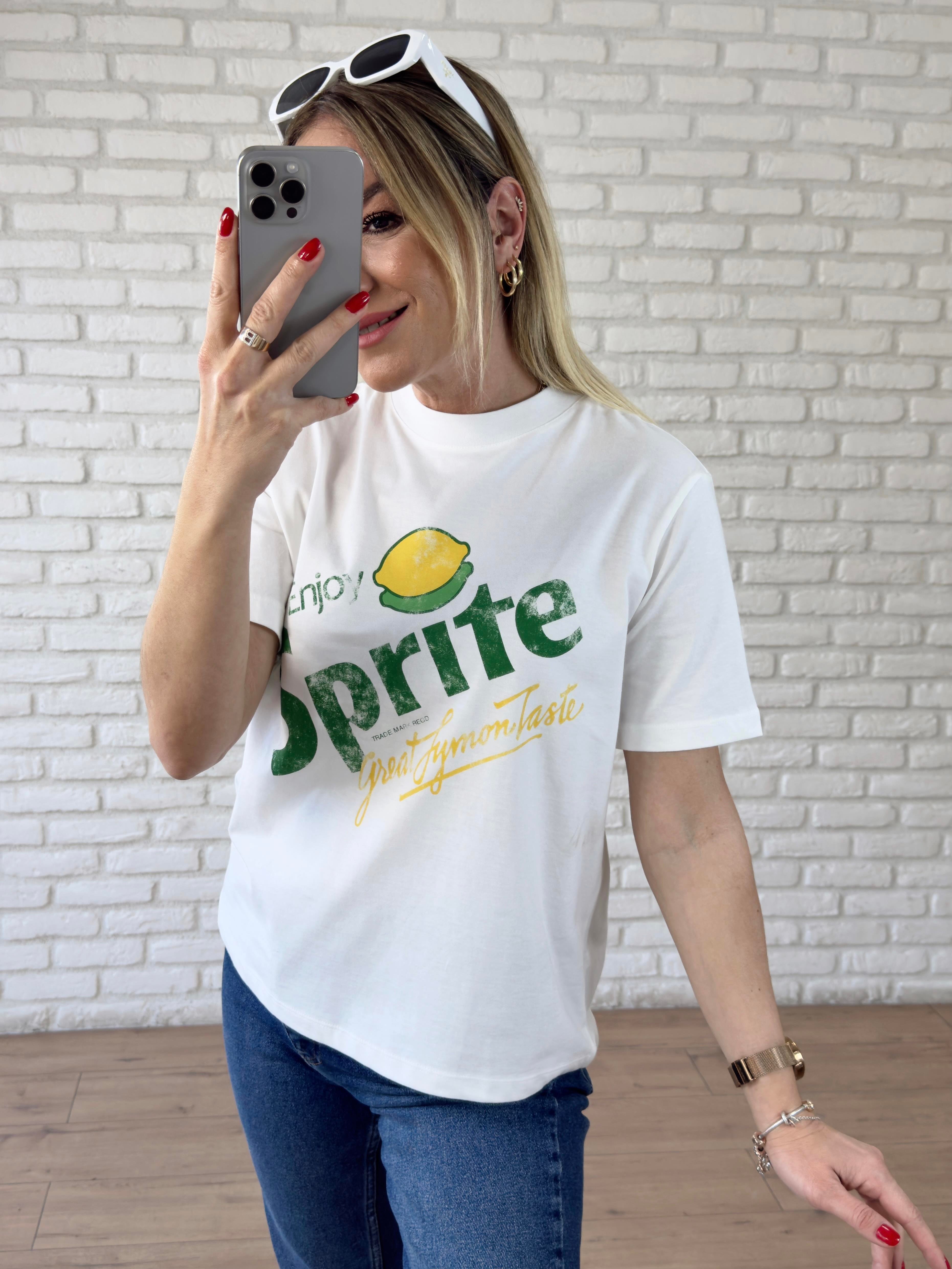 SPRİTE BASKILI TSHİRT BEYAZ