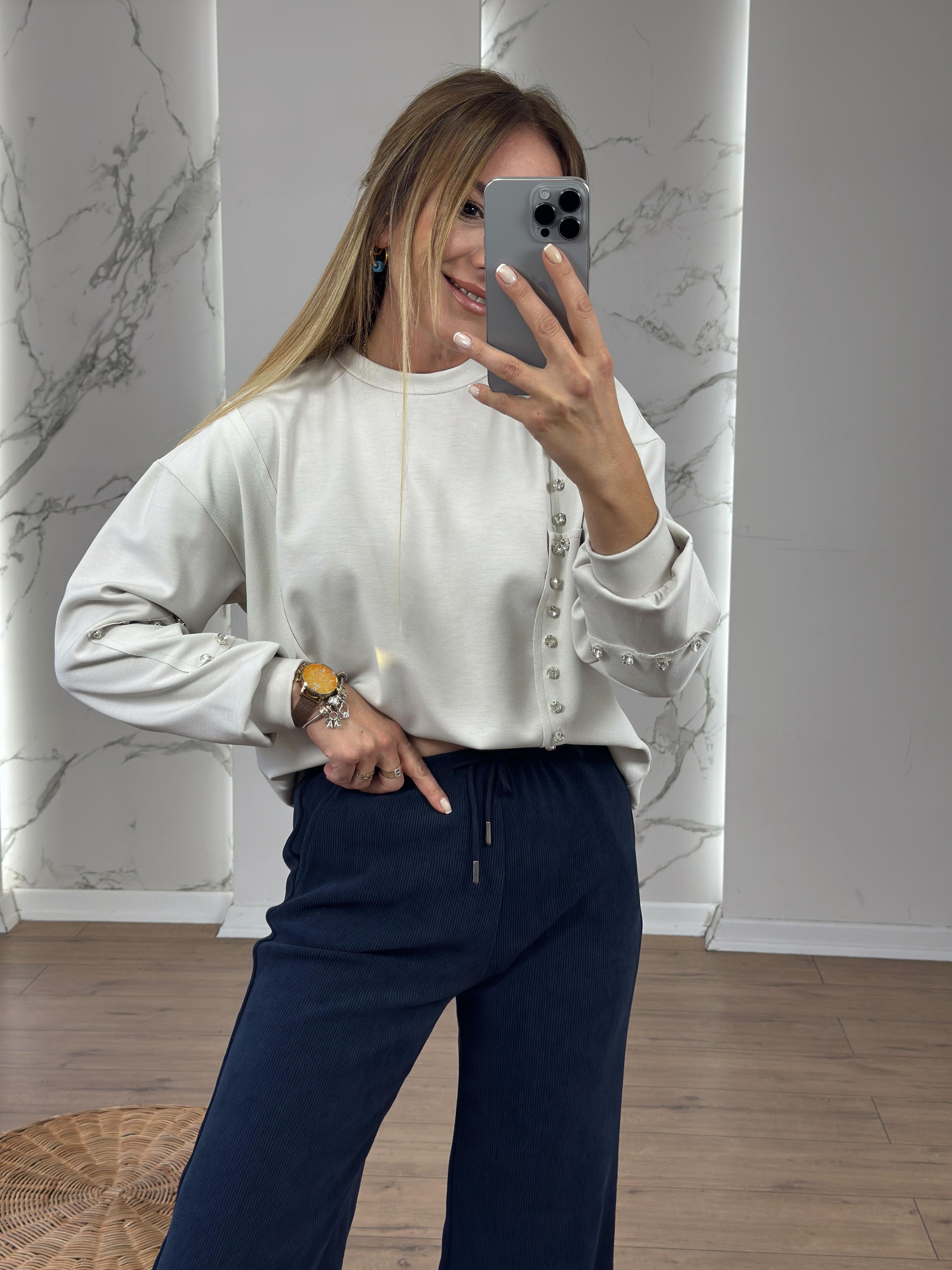 Taş Detaylı Modal Sweat TAŞ