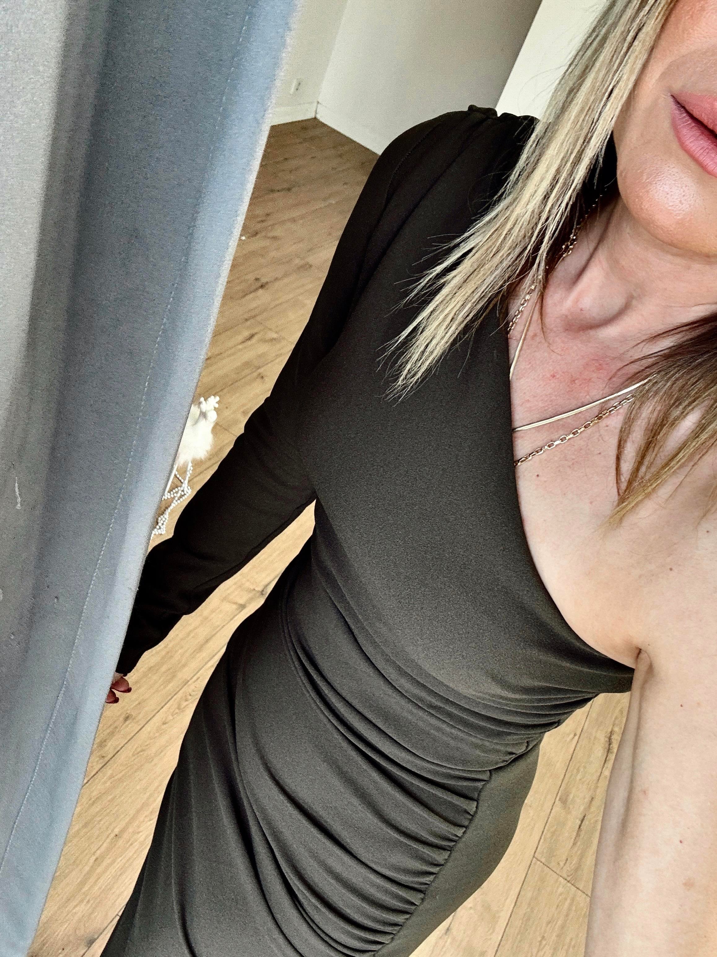 Tek Omuz Dropeli Elbise HAKİ