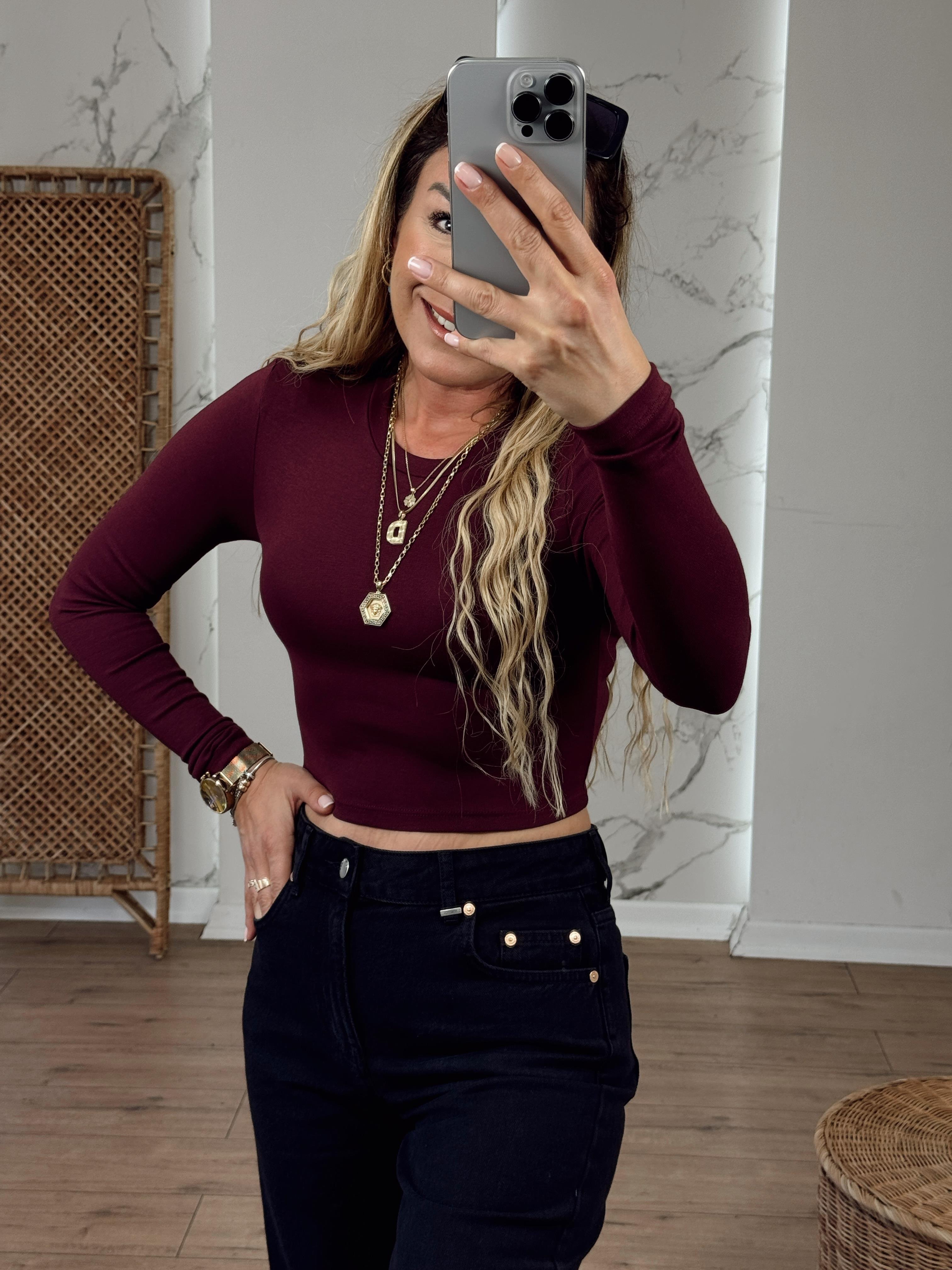 Uzun Kollu Crop BORDO