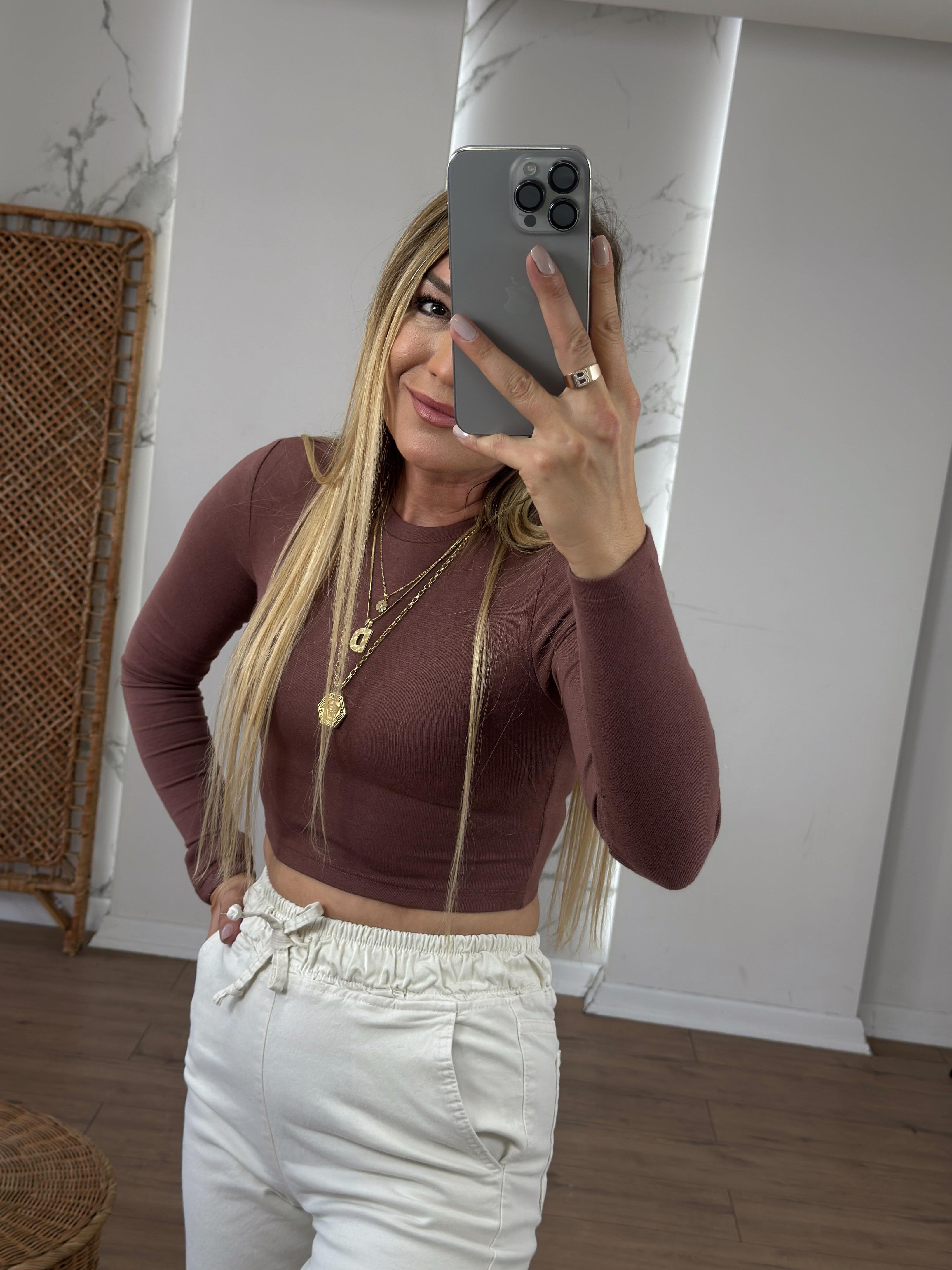 Uzun Kollu Crop KAHVE