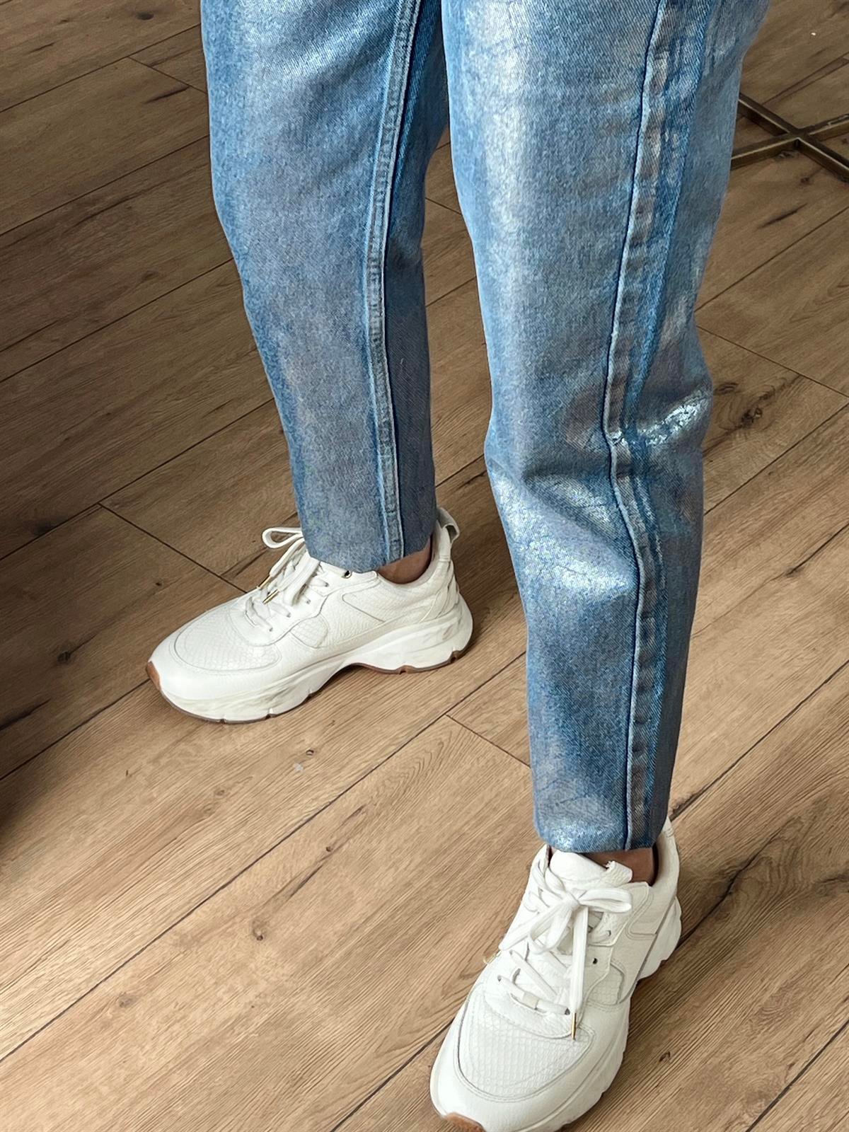 Varak Baskılı Jean MAVİ
