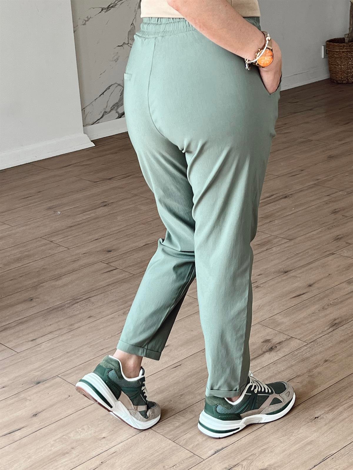 X-154 BELİ LASTİKLİ DUBLE PAÇA PANTOLON HAKİ