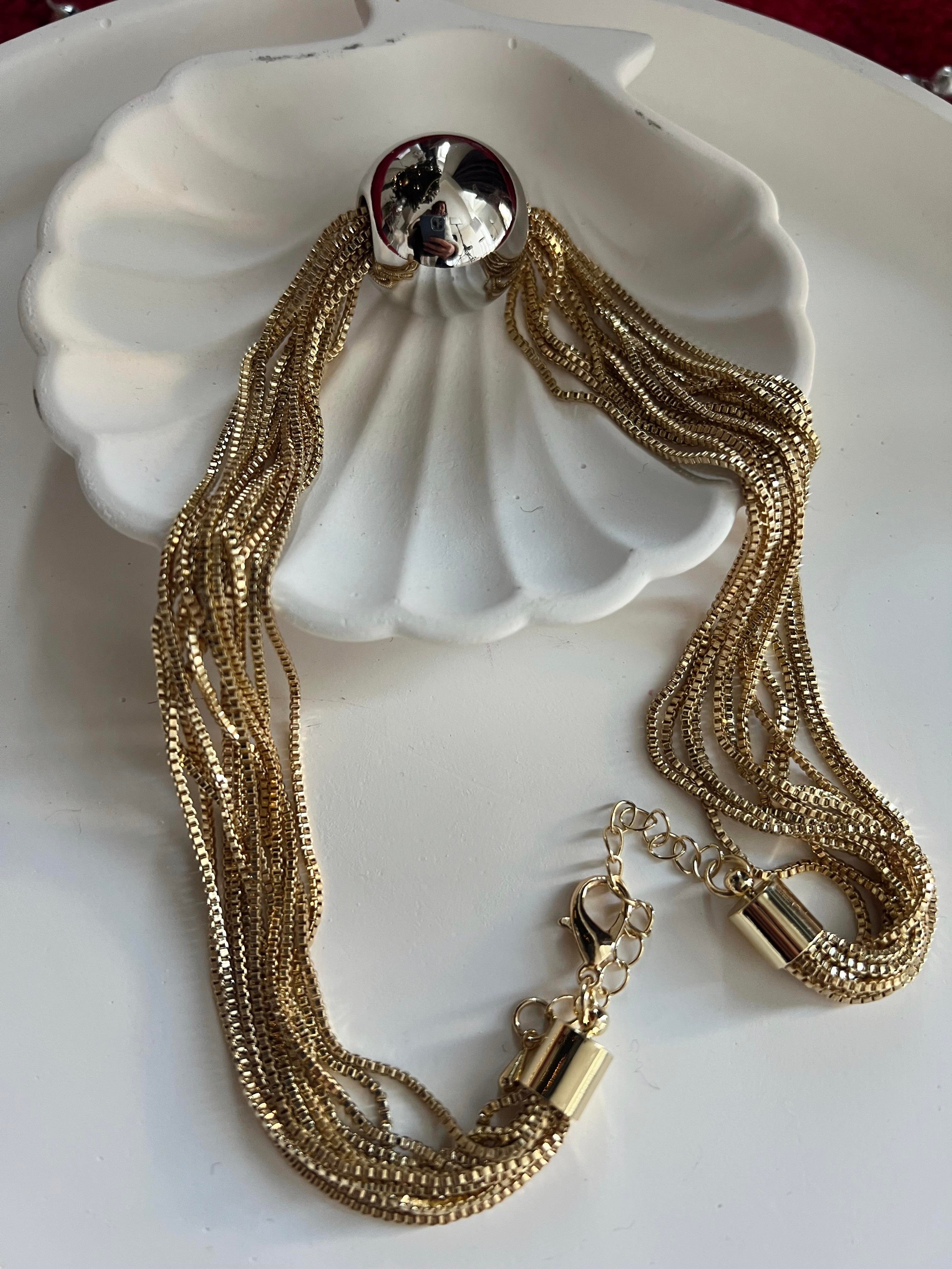 Zincirli Top Kolye GOLD