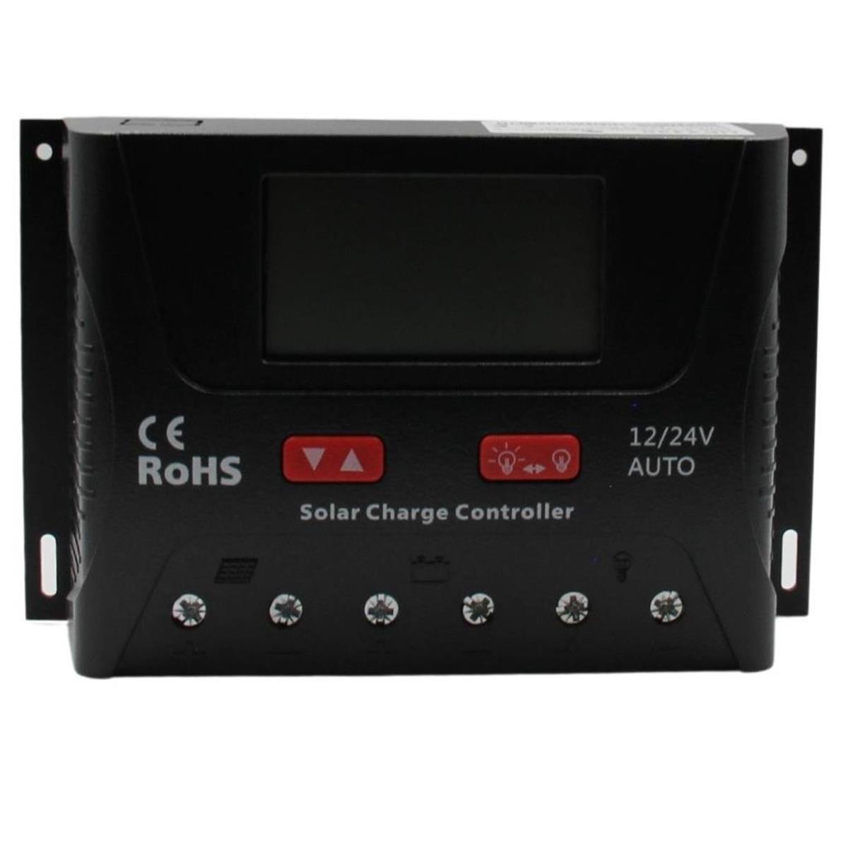 12-24V OTOMATİK 30A PWM Solar Şarj Kontrol Cihazı -  LCD Ekranlı