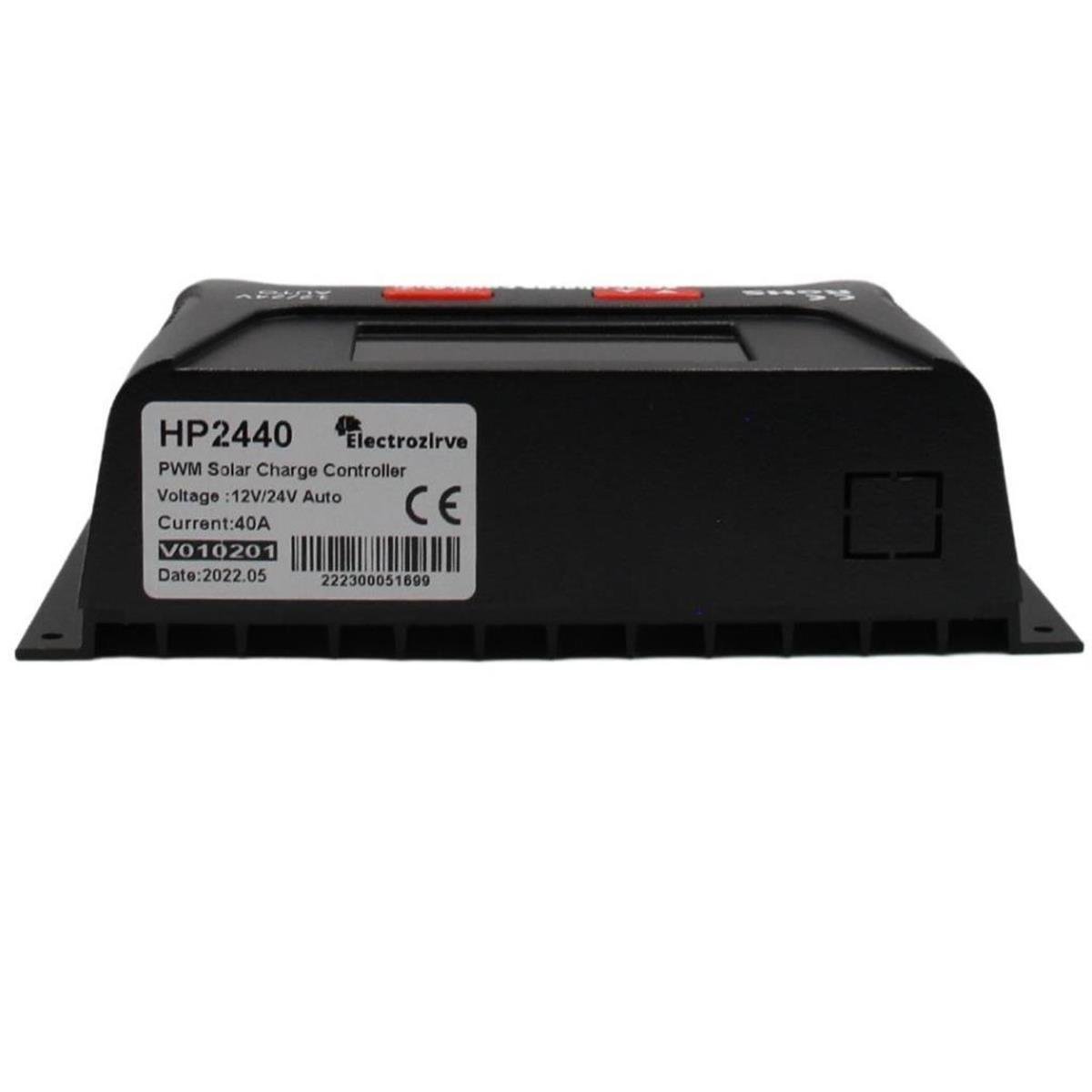 12-24V OTOMATİK 40A PWM Solar Şarj Kontrol Cihazı -  LCD Ekranlı