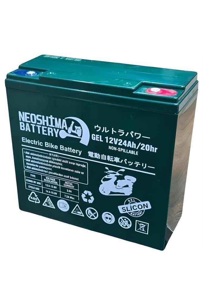12v 24 Ah Elektrikli Motosiklet Aküsü 4'lü Set Jel Akü Elektrikli Bisiklet Aküsü 2024 Üretim