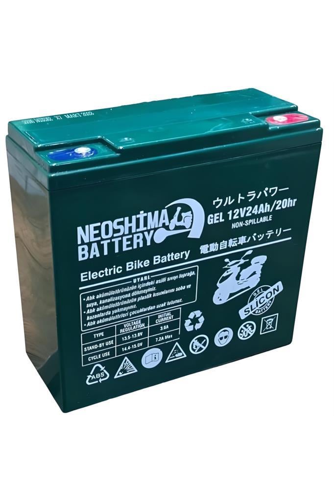 12v 24 Ah Elektrikli Motosiklet Aküsü 4'lü Set Jel Akü Elektrikli Bisiklet Aküsü 2024 Üretim