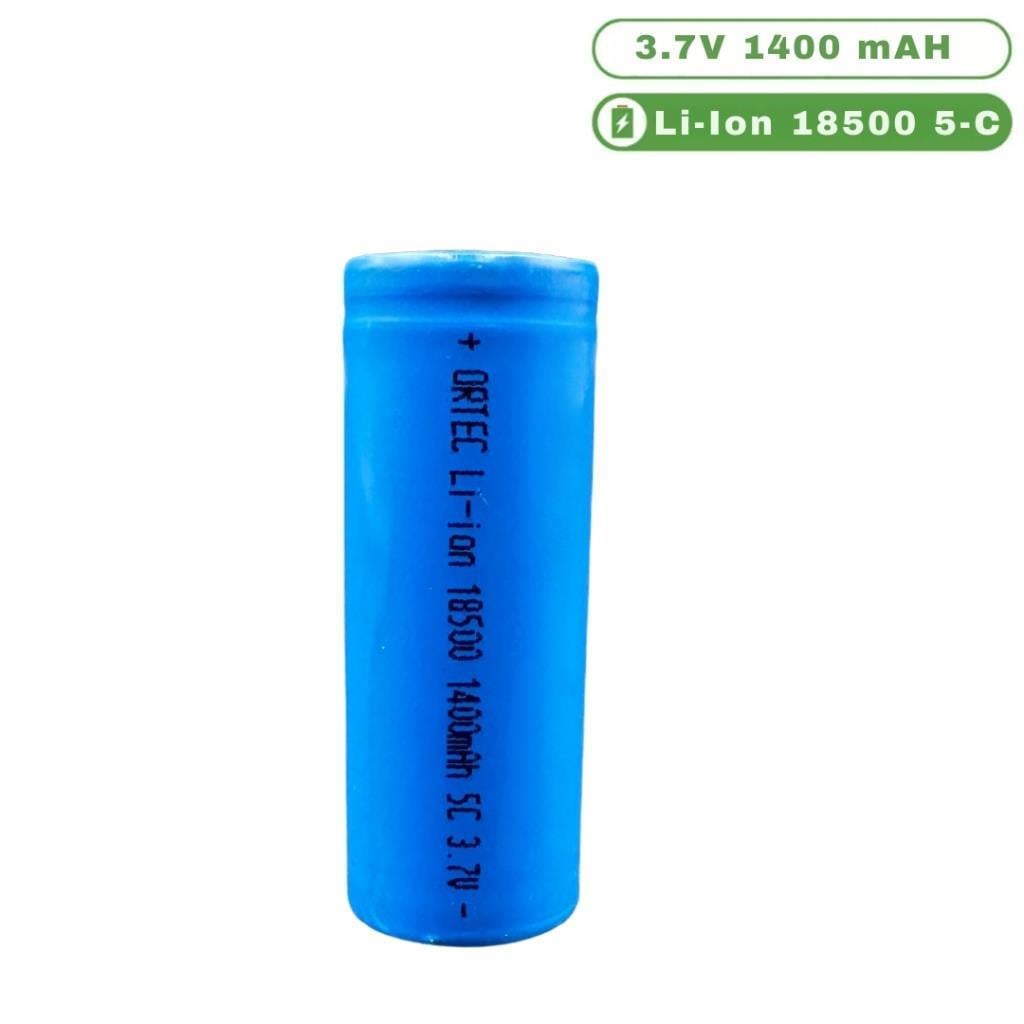 3.7V 1400mAh Li-ion 18500 5-C Şarj Edilebilir Pil