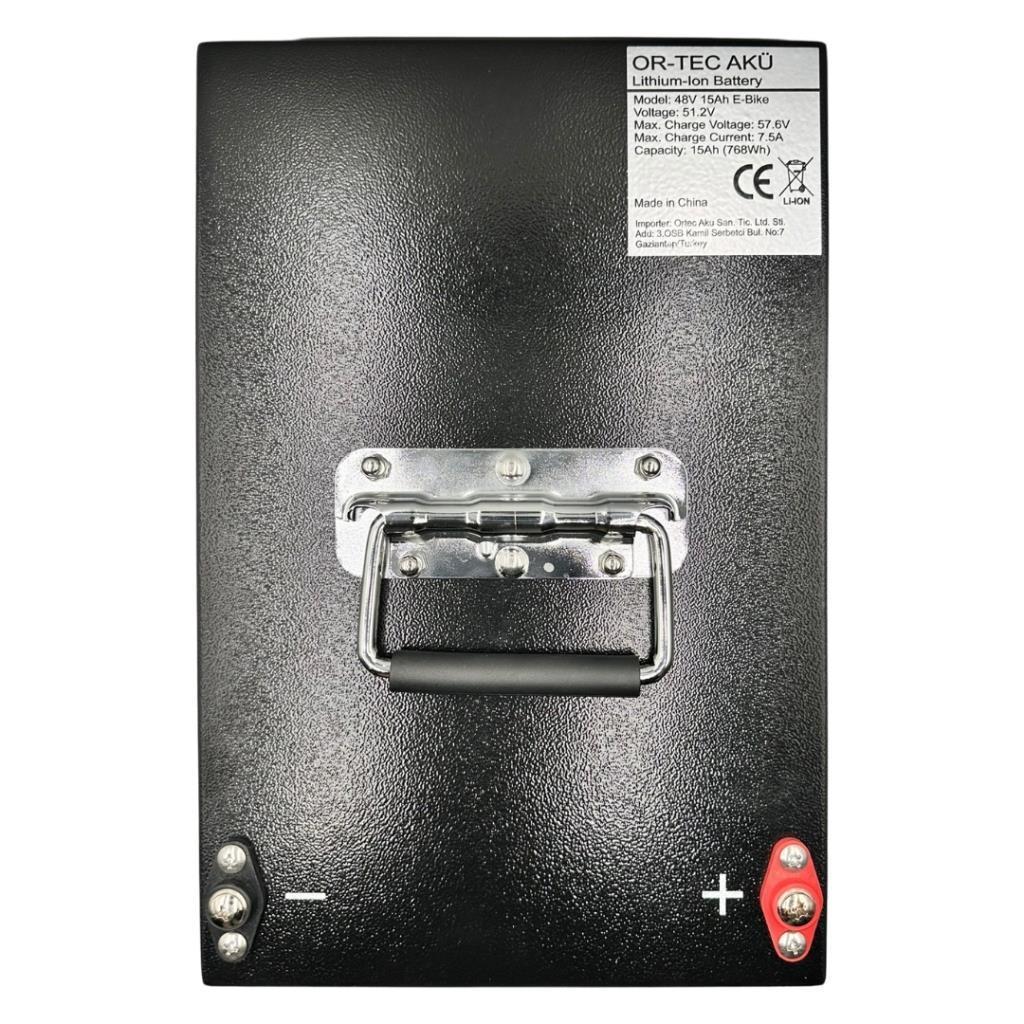 48V 15AH(14 Ah Uyumlu) Lityum LiFePO4 Elektrikli Motosiklet Aküsü - 48V 5A Lityum Şarj Cihazı Seti