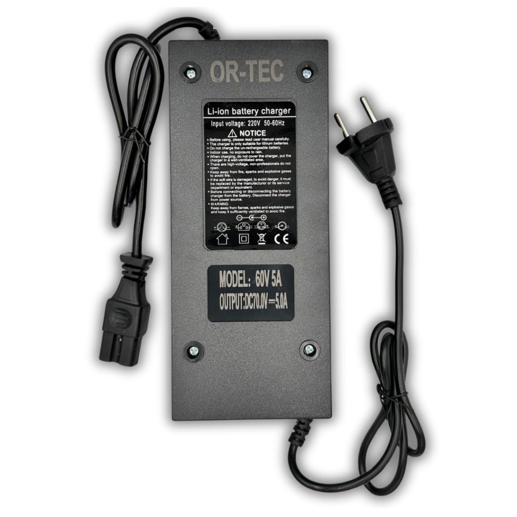 60V 15-20AH Lityum LiFePO4 Elektrikli Motosiklet Aküsü - 60V 5A Lityum Şarj Aleti Seti