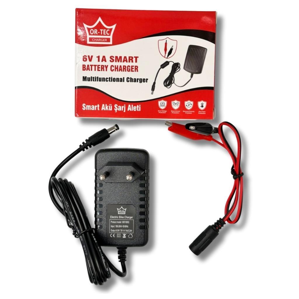 6V 2.8Ah Kuru Akü - Ortec 6V 1A Akü Şarj Aleti Seti
