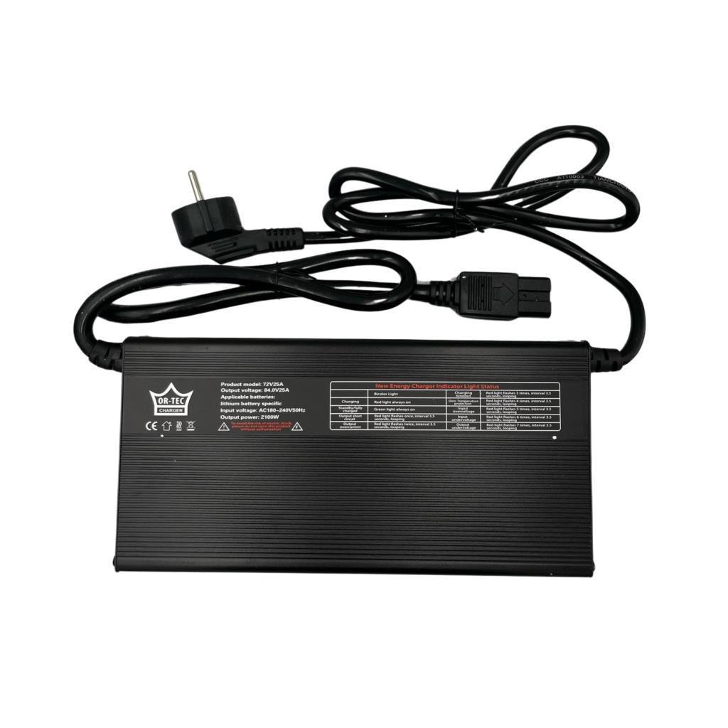 72V 100AH LiFePO4 Bluetooth Özellikli - 72V 25A Li-Ion ve LiFePO4 Şarj Cihazı Seti