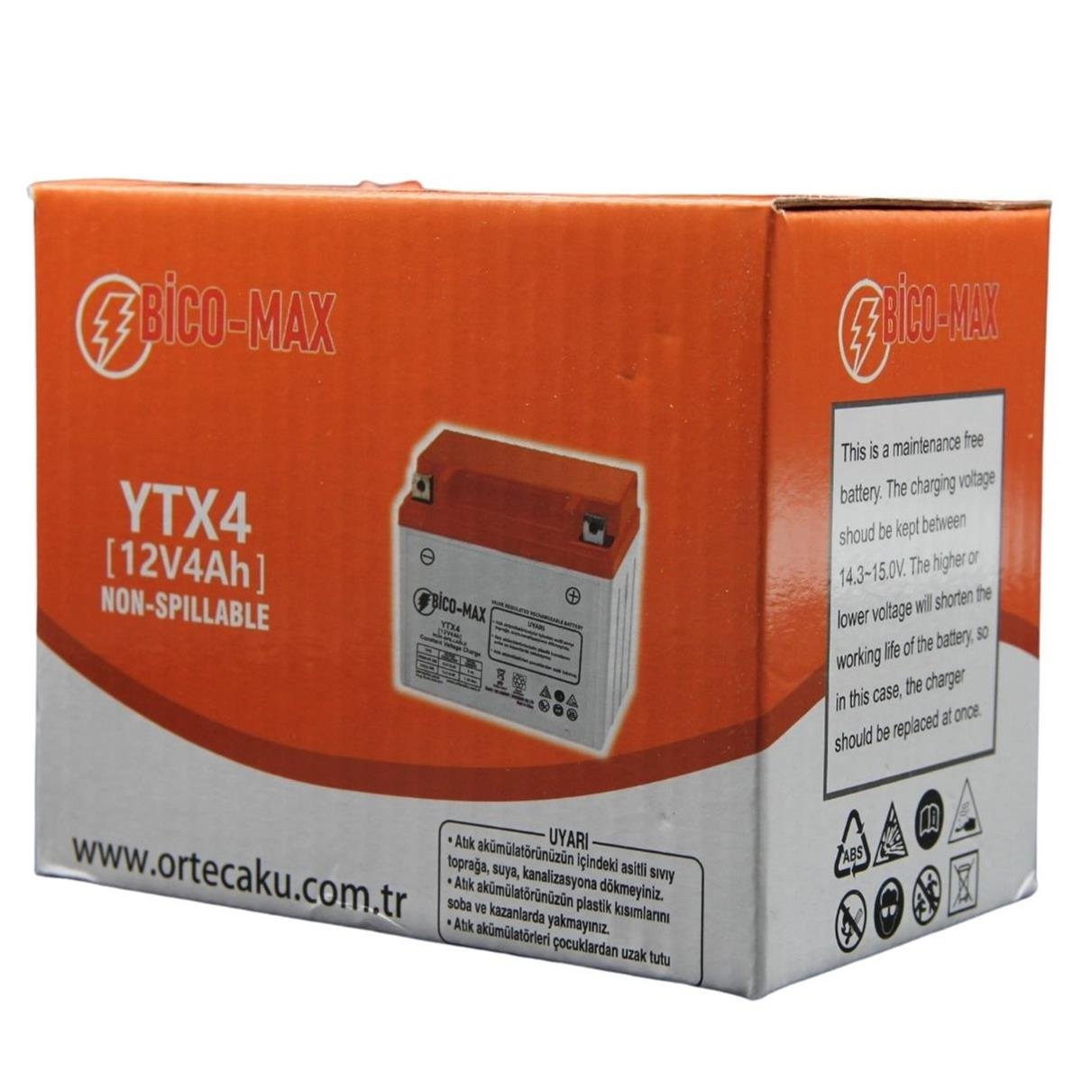 Bico-Max YTX4 Benzinli Motosiklet Aküsü 