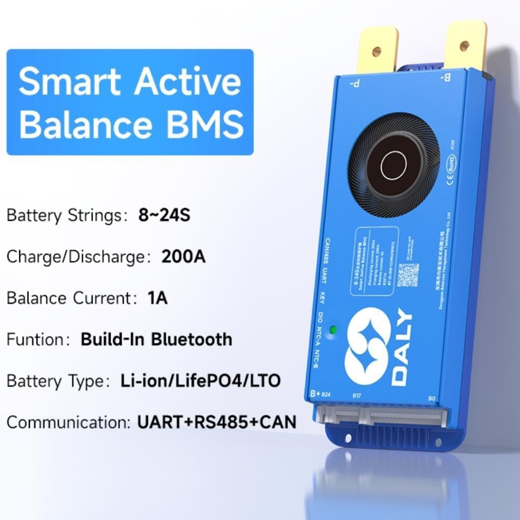 Daly 100BALANCE 8-24S 200A Smart Aktif Balanslı BMS 