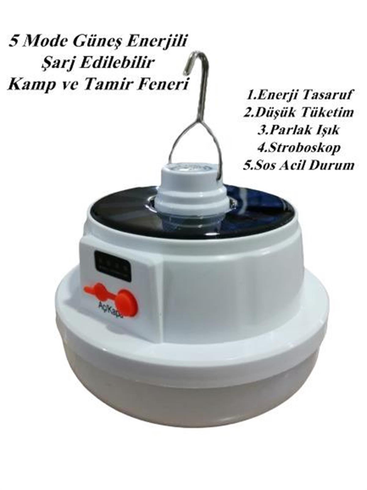 Gold Silver GS-3900 Güneş Enerjili 5 Mod Lamba