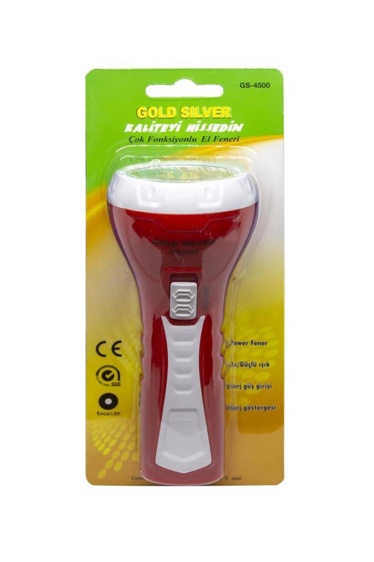 Gold Silver GS-4500 USB ile Şarj Edilebilir Fener