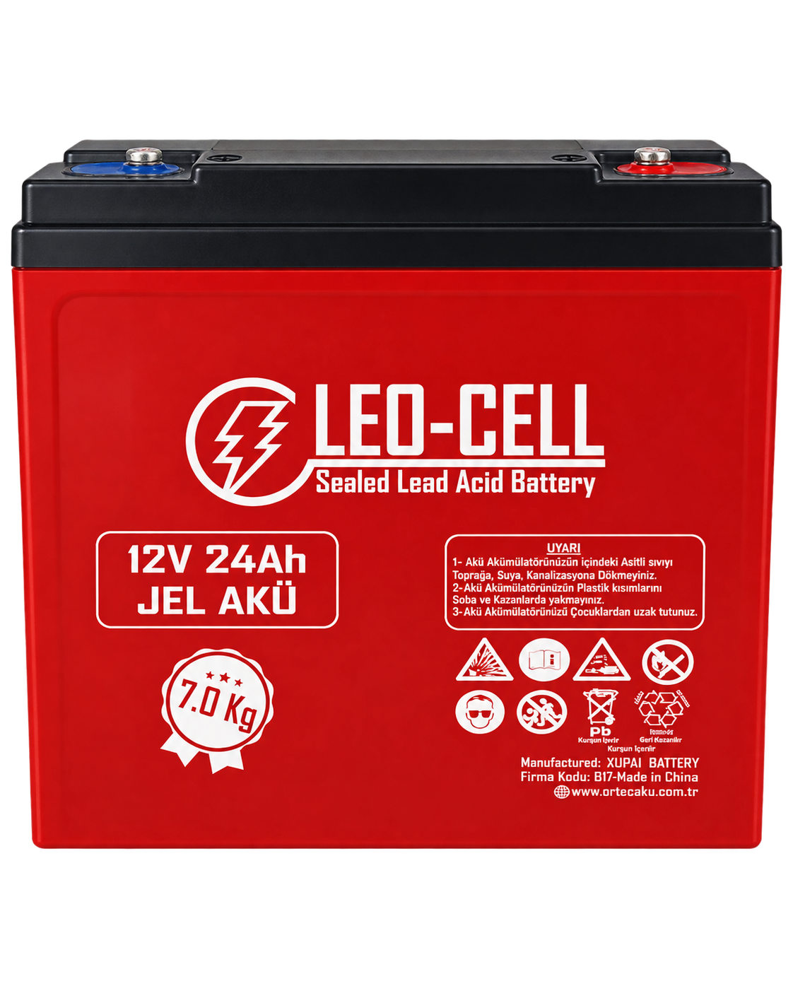 Leo-Cell 12V 24AH Japon Teknolojisi Elektrikli Motorsiklet Aküsü 7 Kg 2026 Üretim