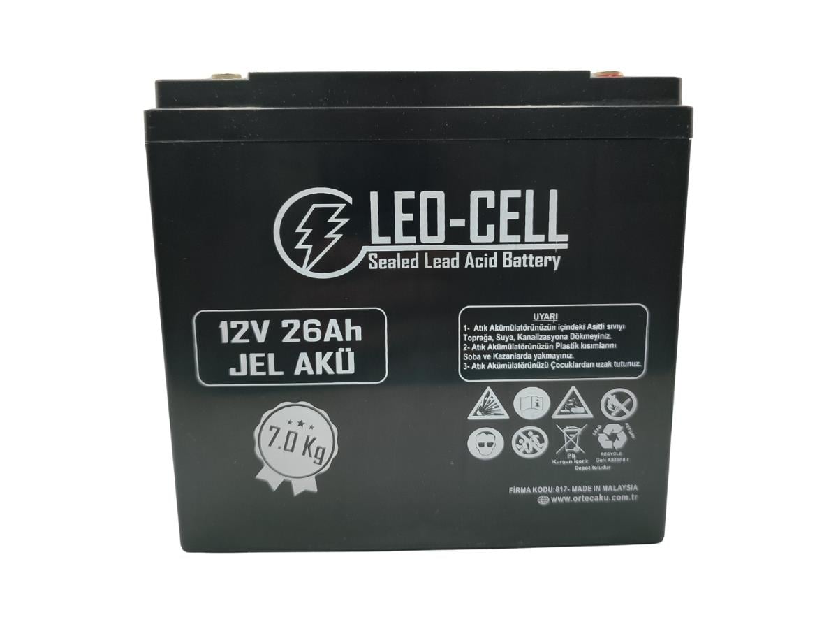 Leo-Cell 12V 24AH Japon Teknolojisi Elektrikli Motorsiklet Aküsü 7 Kg 2025 Üretim