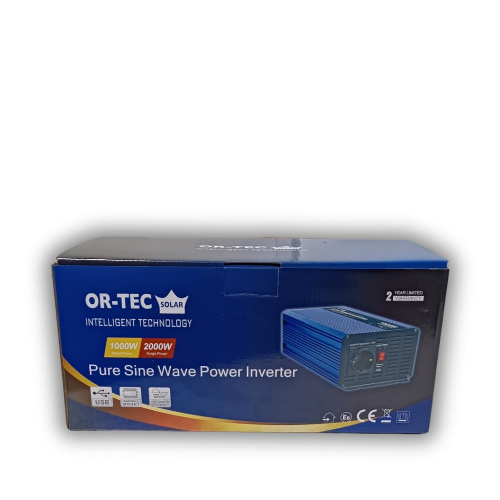 OR-TEC Solar 12 Volt 1000 Watt Tam Sinüs İnverter