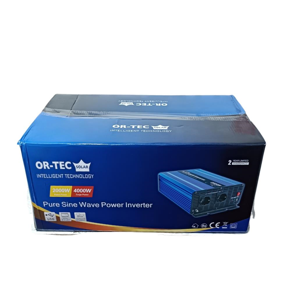 OR-TEC Solar 12 Volt 2000 Watt Tam Sinüs İnverter