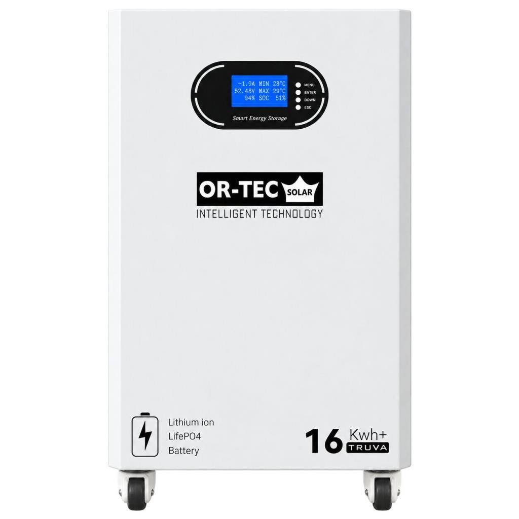 OR-TEC Solar Truva Serisi 16 kWh 51.2 V 314 Ah LiFePO4 Batarya