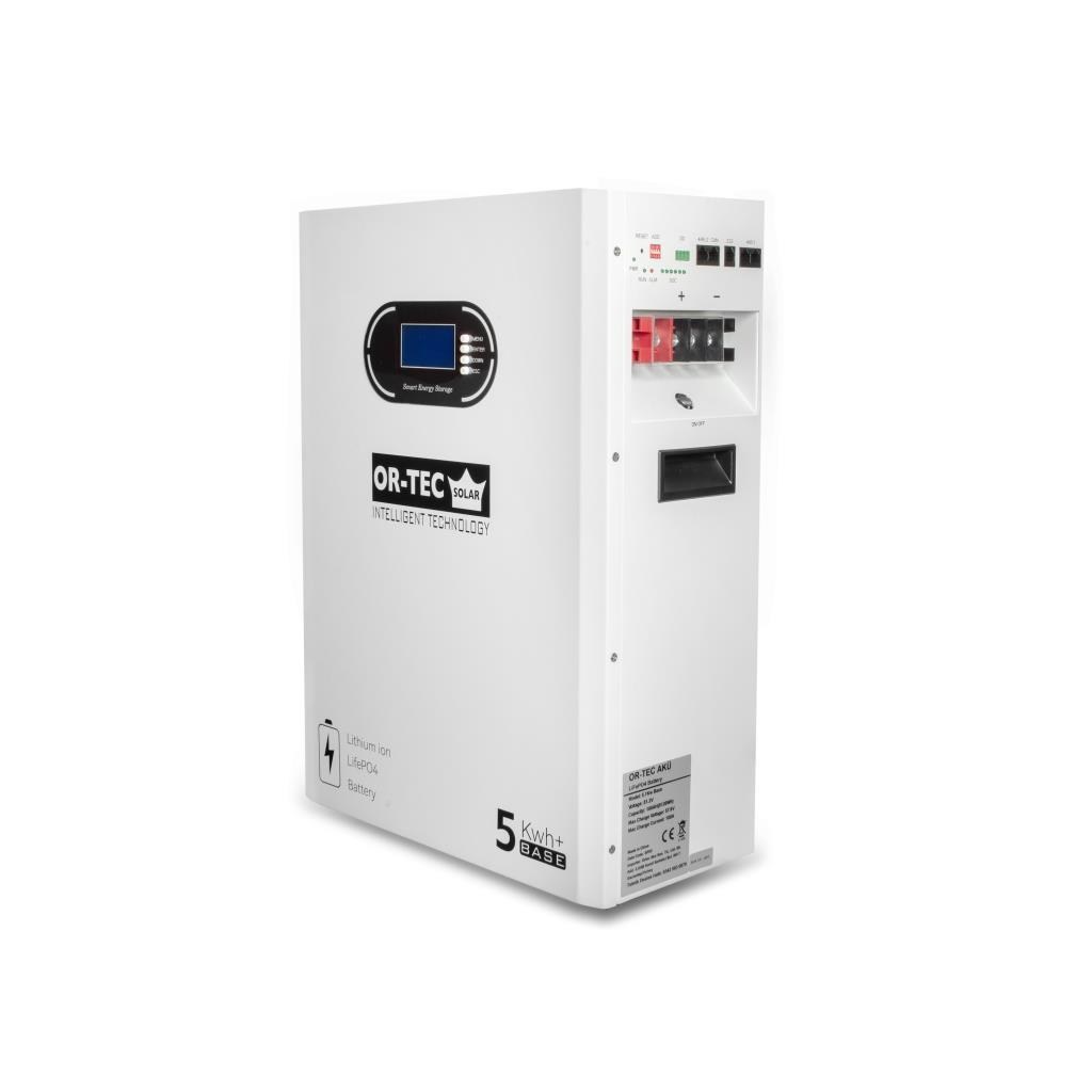OR-TEC Solar Truva Serisi 5KWH 51.2V 100Ah Duvar Tipi LiFePO4 Batarya