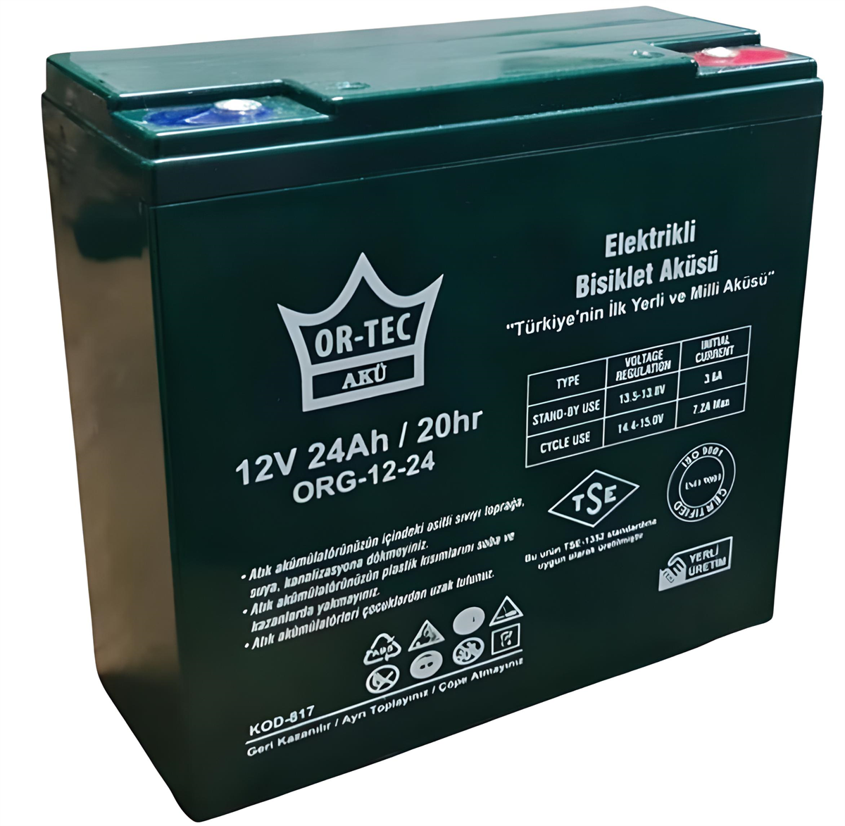 ORTEC 12V 24 AH ELEKTRİKLİ MOTOSİKLET AKÜSÜ 5'li SET 2023 ÜRETİM