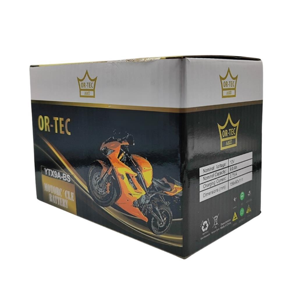 Ortec 12V 9Ah (YTX9A-BS) Motosiklet Aküsü