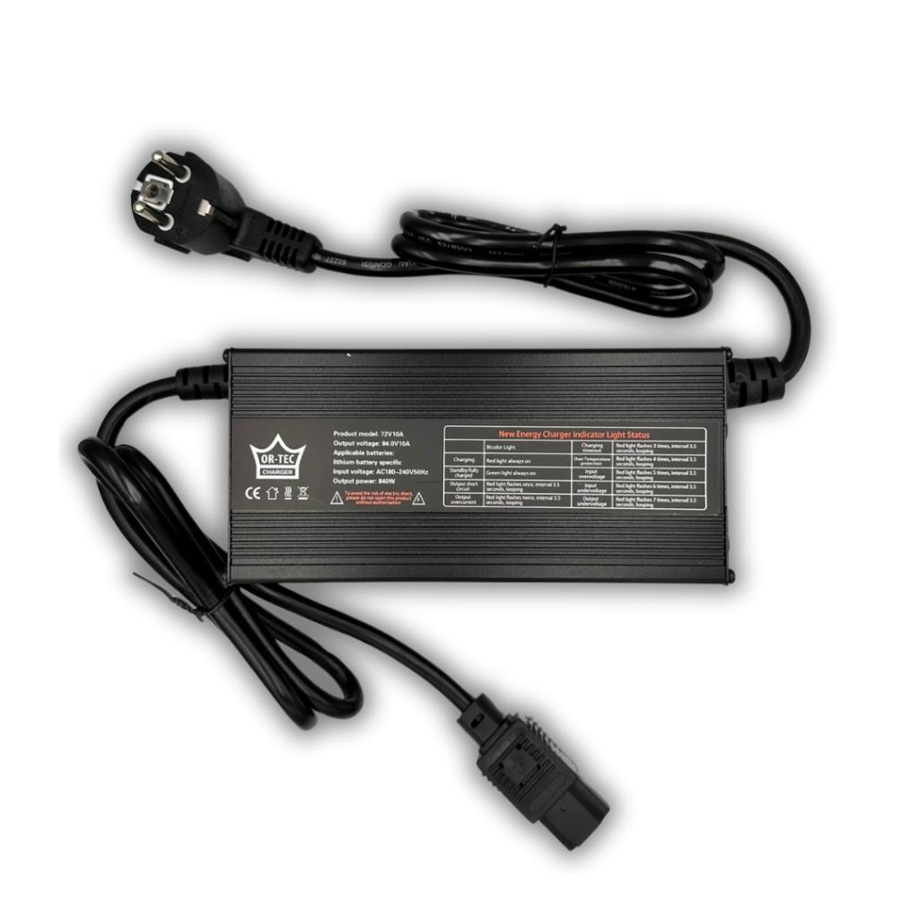 Ortec 72V 60-65AH Lityum LiFePO4 Elektrikli Motosiklet Aküsü - 72V 10A Lityum Akü Şarj Aleti Seti