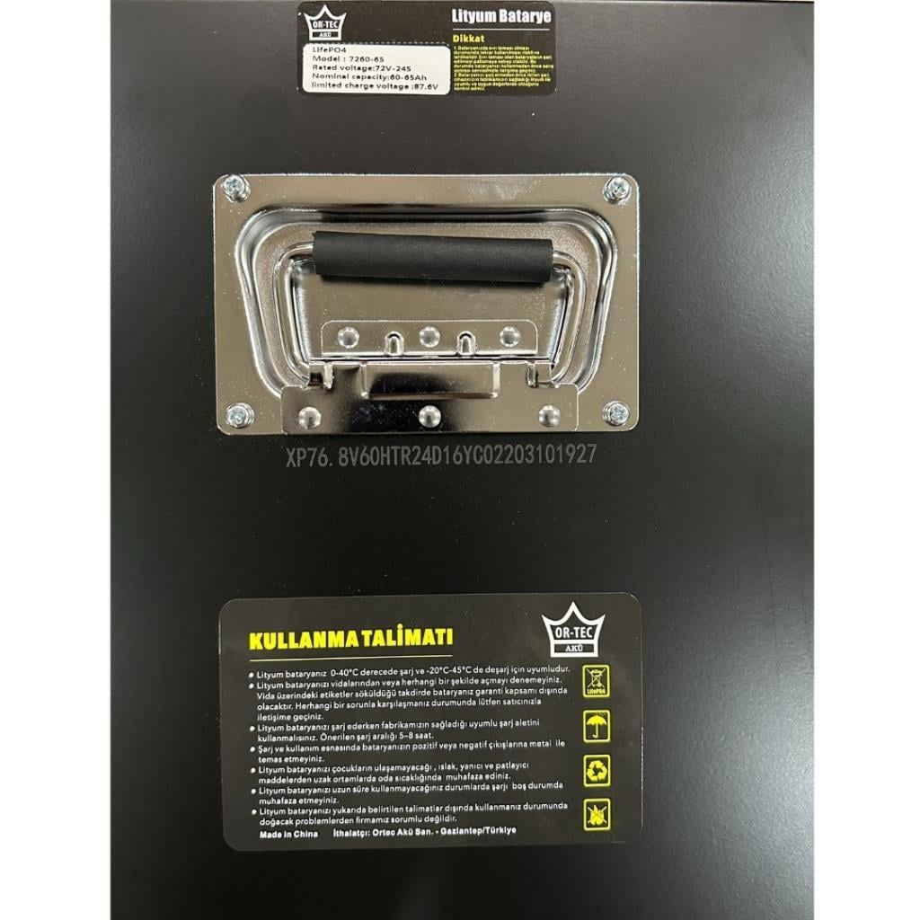 Ortec 72V 60-65AH Lityum LiFePO4 Elektrikli Motosiklet Aküsü