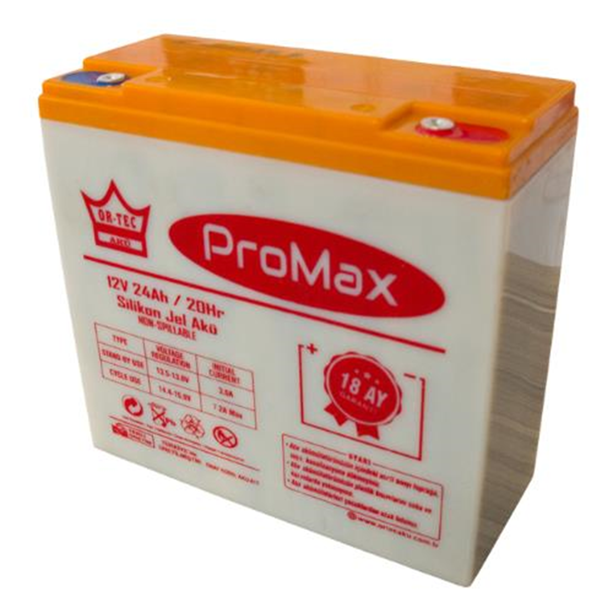 ORTEC PROMAX 12V 24 AH AMPER 6LI SET 2023 ÜRETİM 