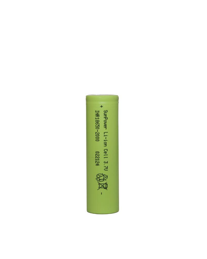 SunPower Li-İon 18650 3.7V 2000 Mah Şarjlı Pil 5'Li