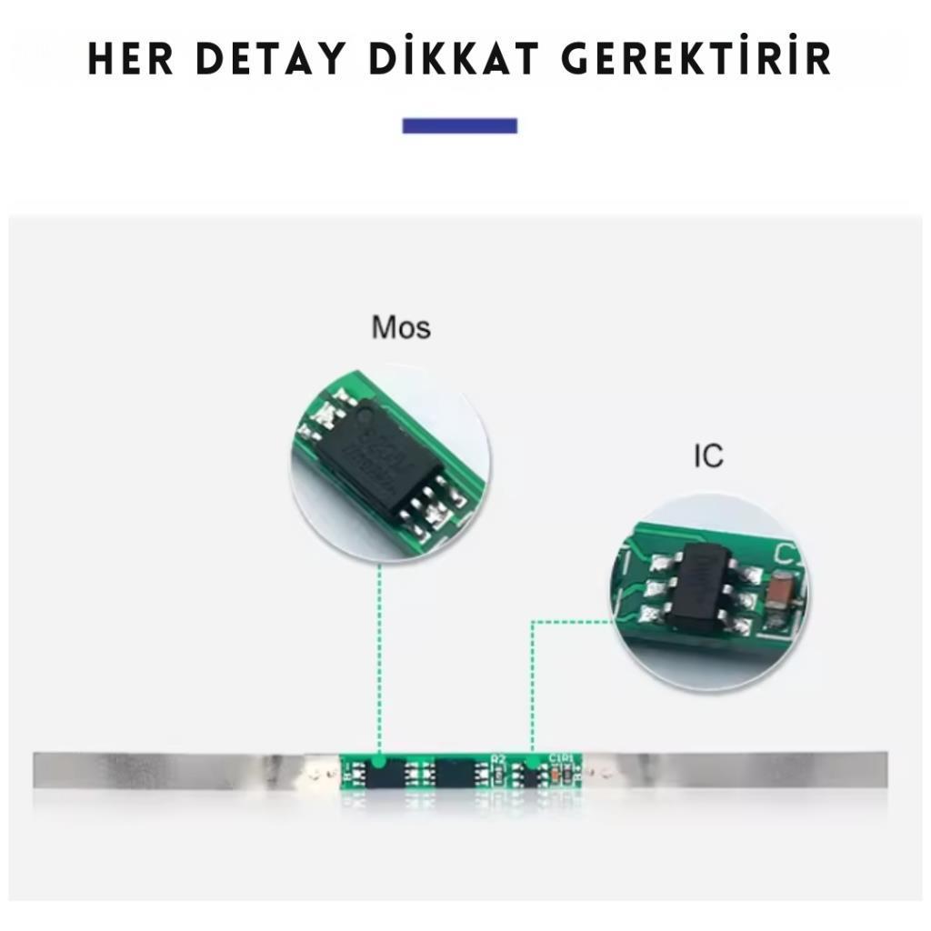 TDT 3.7 Li-ion Pil Koruma Devresi BMS 1S 3A