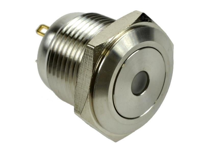 16mm Metal NOKTA LED'li Yaylı Buton IP65 GQ16F-10D