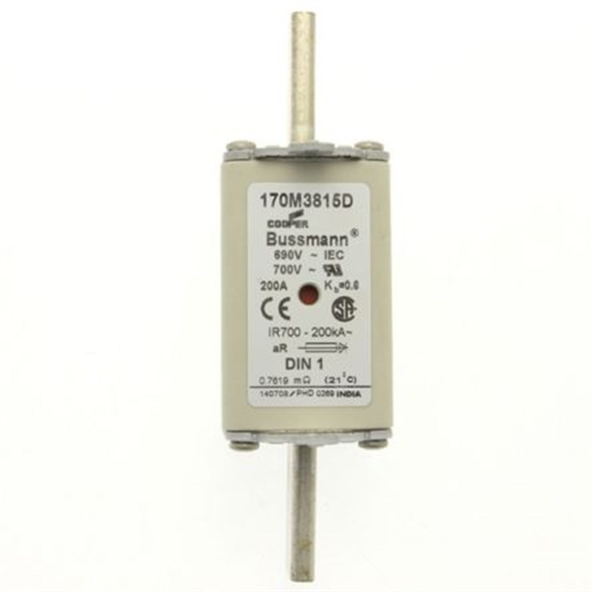 Bussmann 170M3815D 200A NH1 Hızlı Bıçaklı Sigorta