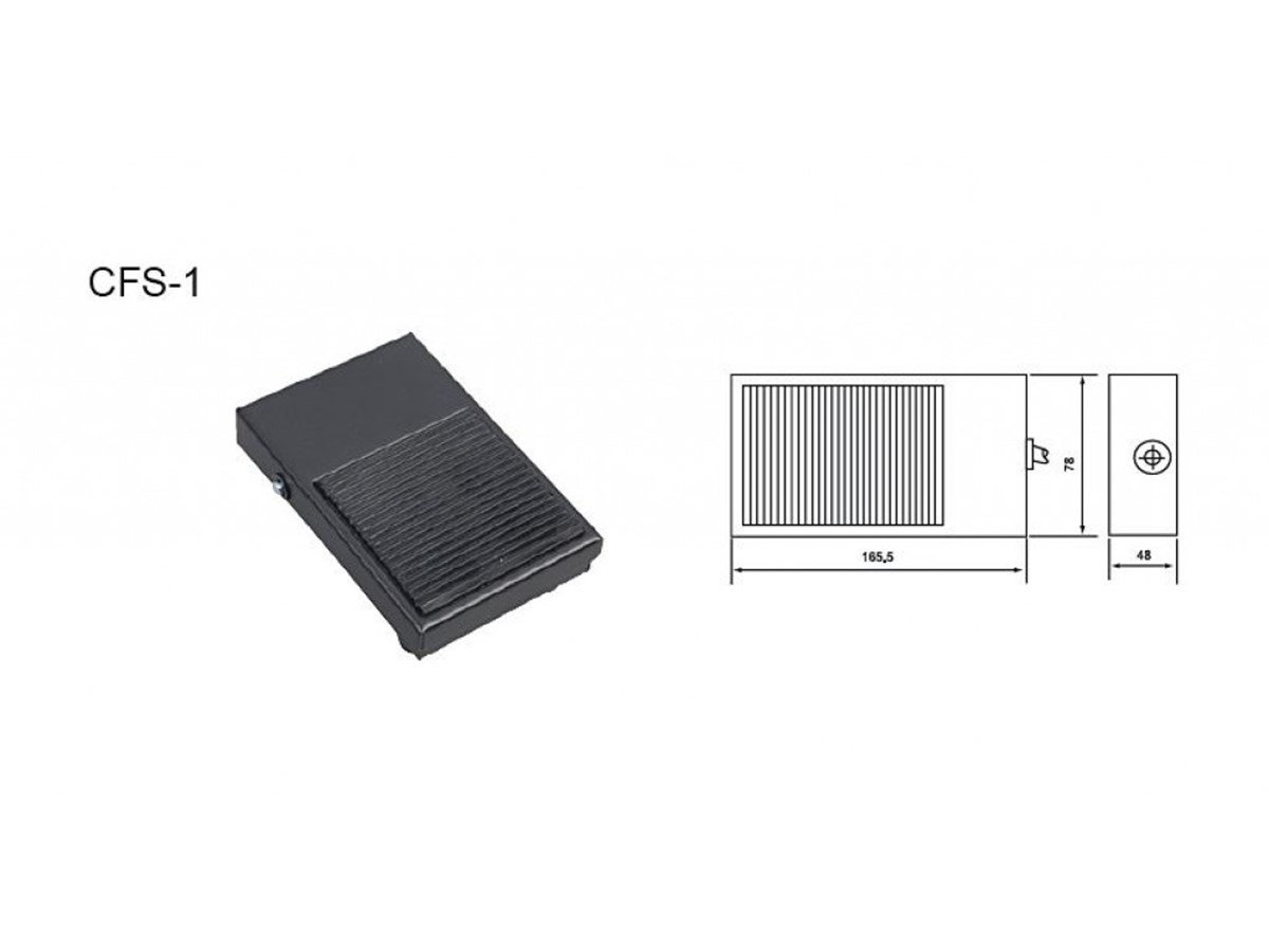 CNTD CFS-1 Saç Kablolu Pedal Switch 102x72mm