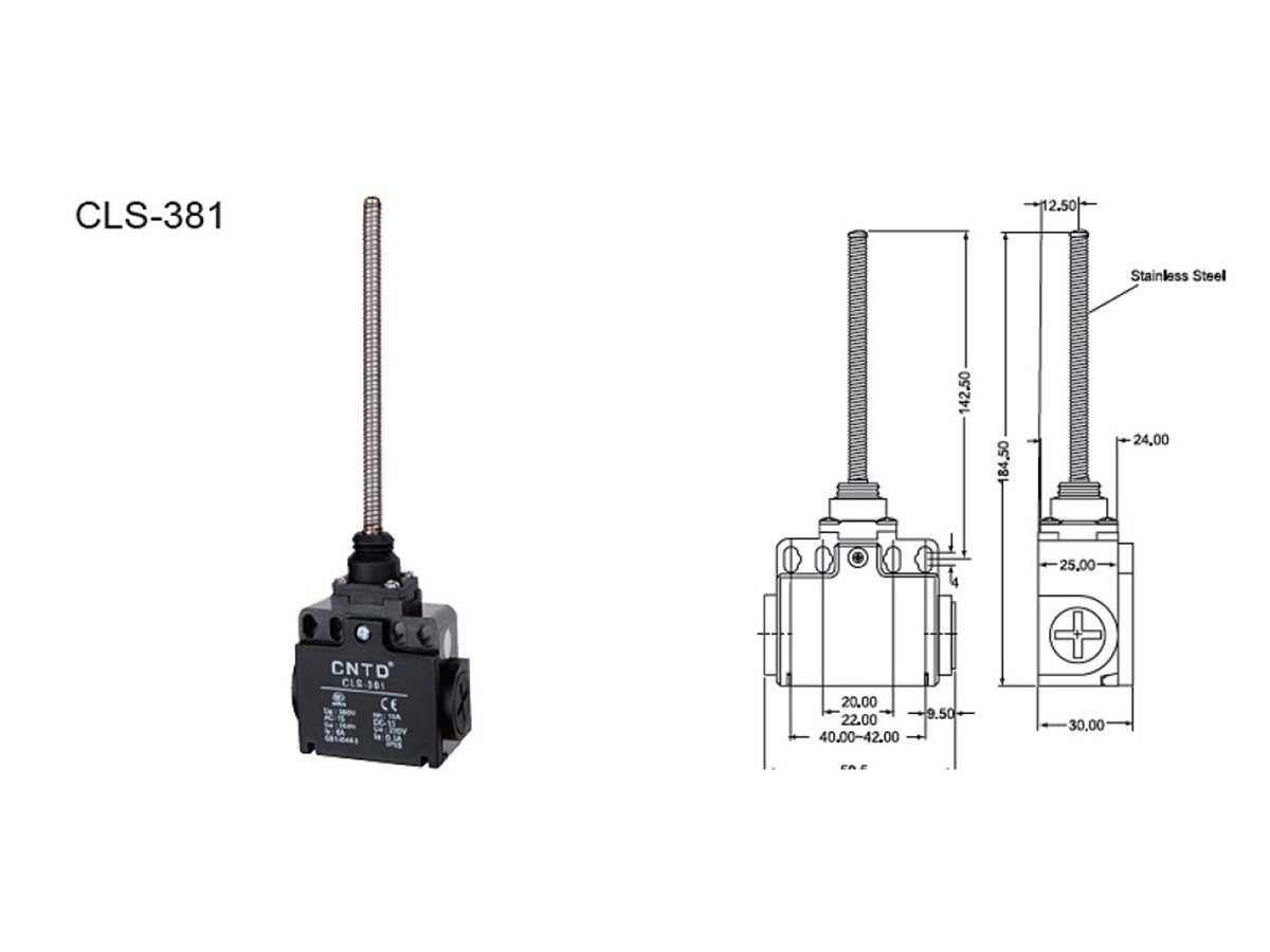 CNTD CLS-381 Geniş Gövde Spiral Telli Limit Switch