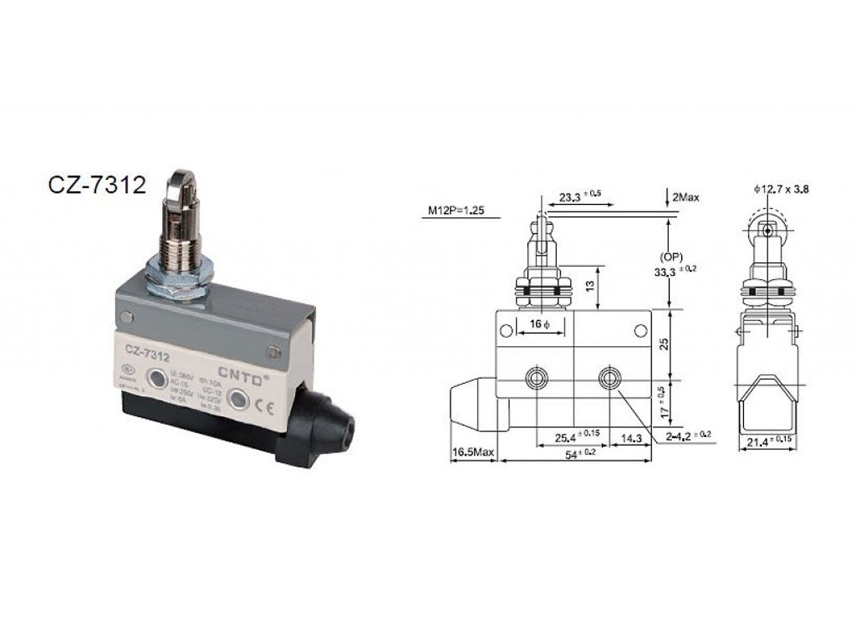 CNTD CZ-7312 Ters Makaralı Pim Micro Switch