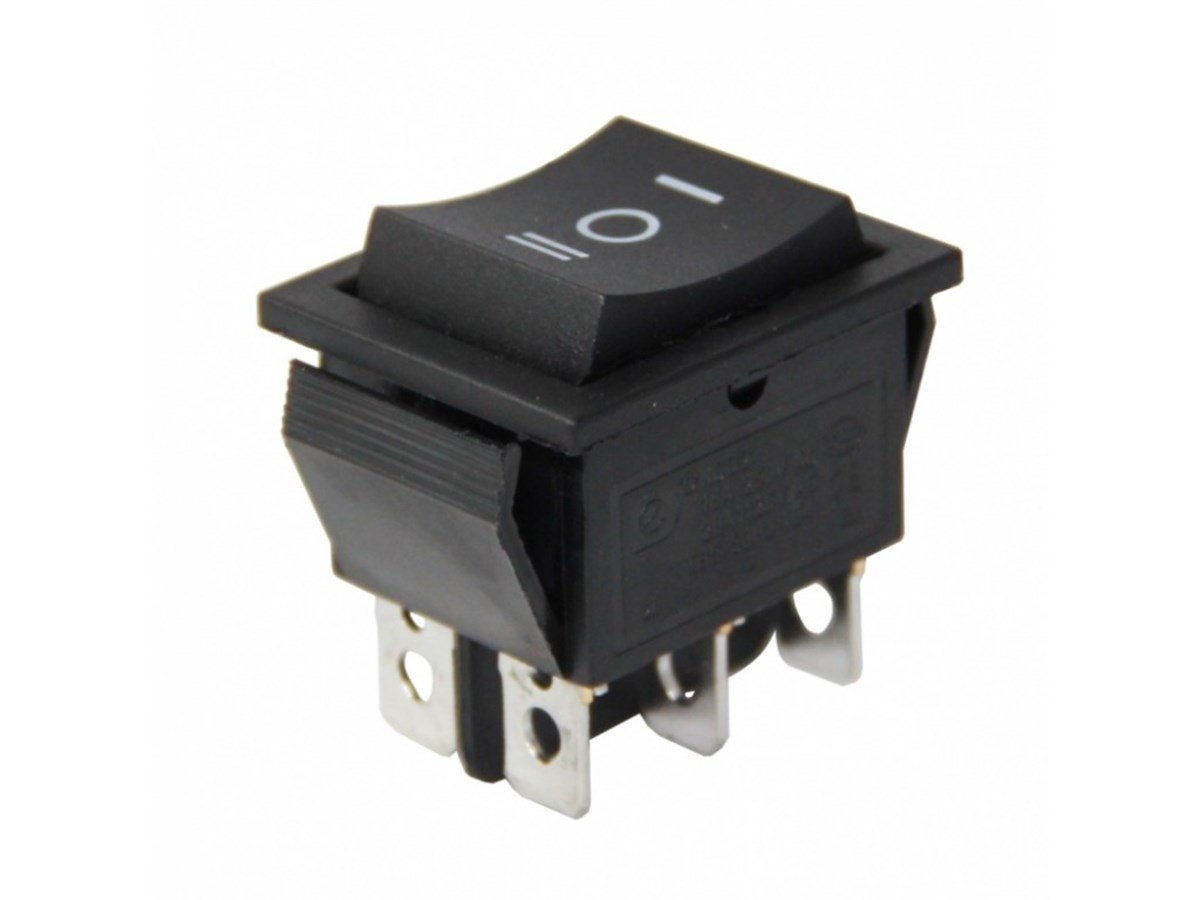 Geniş Işıksız Anahtar (ON)-OFF-(ON) 6P IC-111 Ok'lu Yaylı