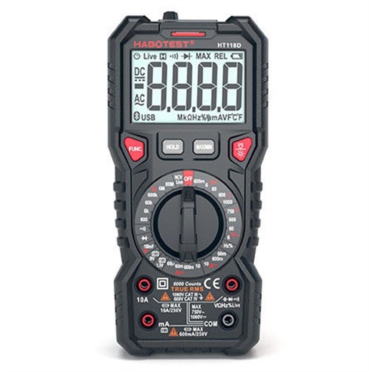 HABOTEST HT118D TRUE RMS DİJİTAL MULTİMETRE ÖLÇÜ ALETİ ÖLÇÜM CİHAZI