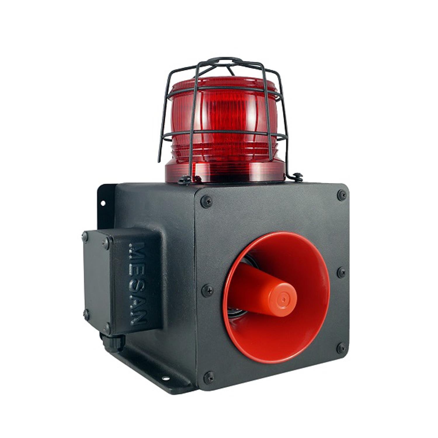 MESANMS 1333.1.12-60VAC/DCENDÜSTRİYEL IŞIKLI SİREN 43 SES KONTAKLI ALÜMİNYUM GÖVDE