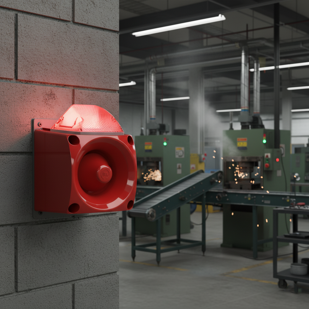 MESAN MS 3050.1.10.12-30VDC ENDÜSTRİYEL LED IŞIKLI SİREN KIRMIZI GÖVDE