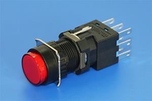 MOUJEN YUVARLAK 16MM KALICI BUTON 24V AC/DC 9PİN 2CO