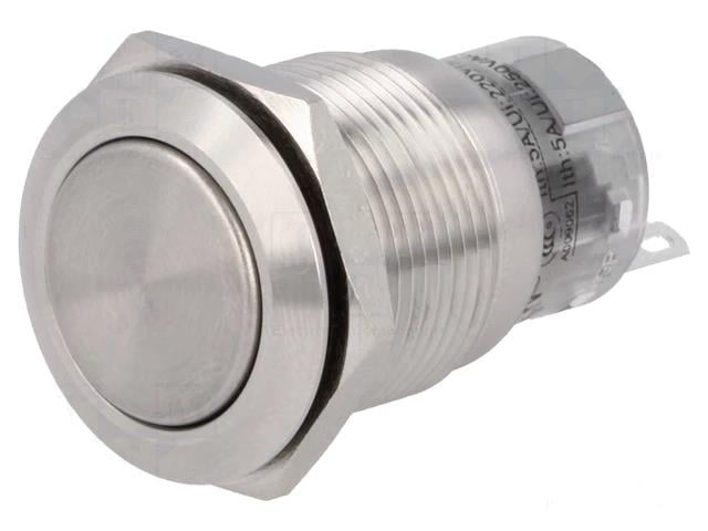 NO65 LAS1-AGQ-11Z 19mm Metal Kalıcı Buton IP67