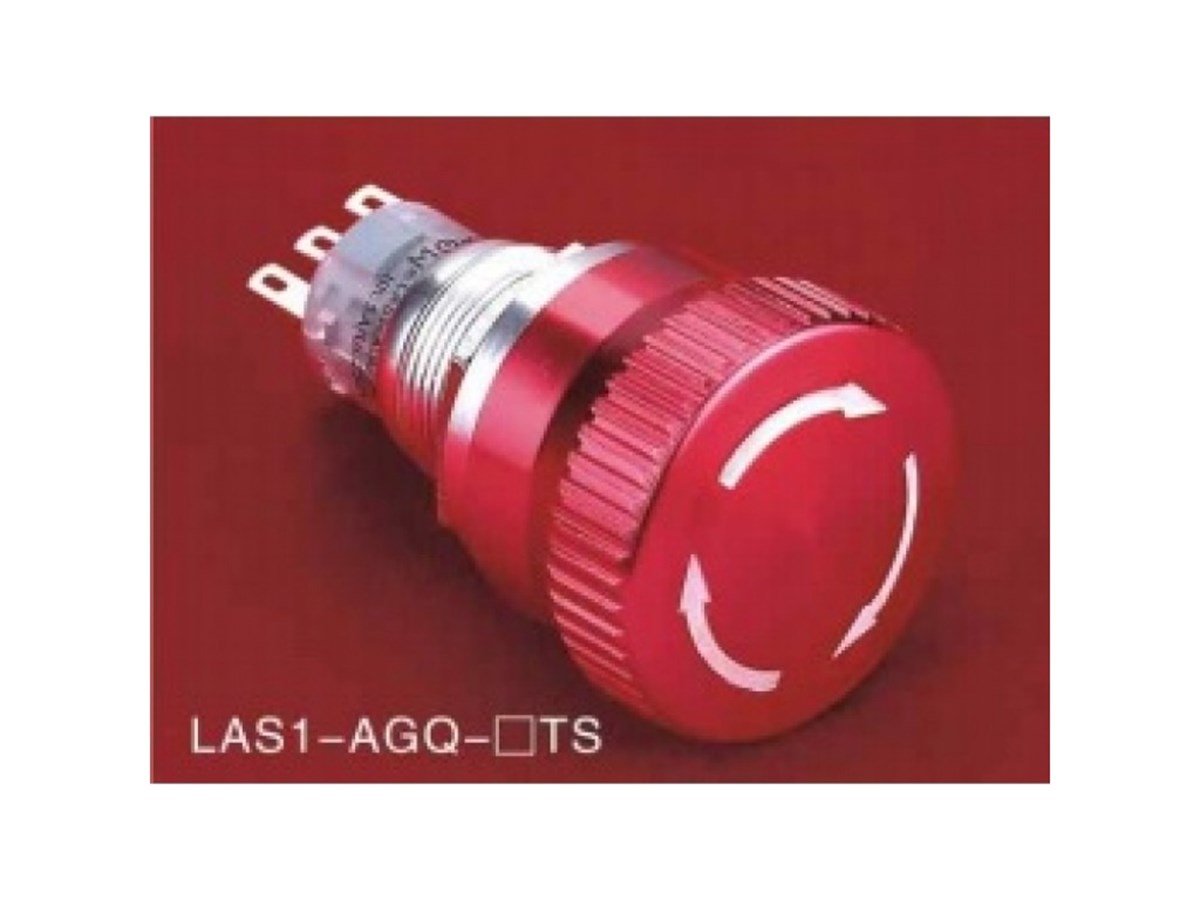 Onpow Yuvarlak 19mm  Metal Acil-Stop LAS1-BGQ-TS