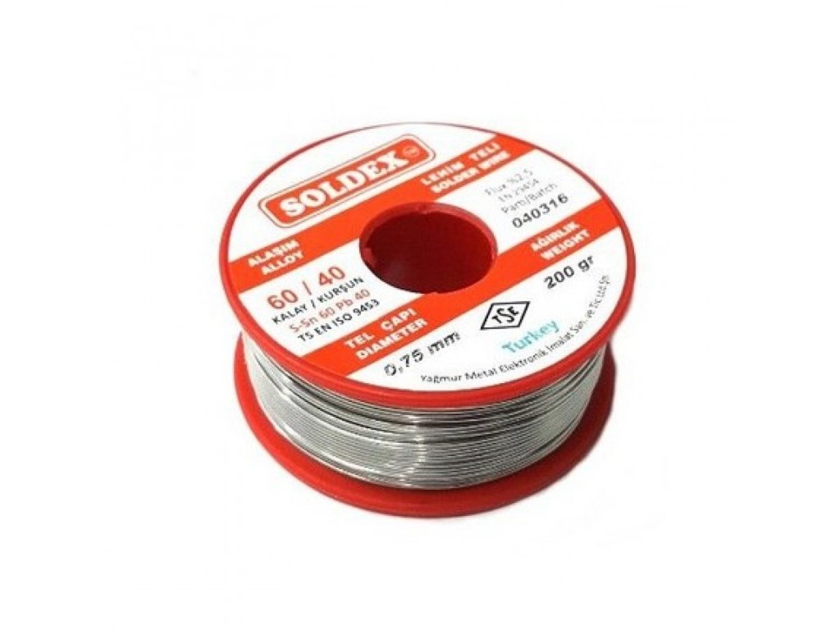 Soldex 200Gr 0,75mm 60/40 Lehim Teli