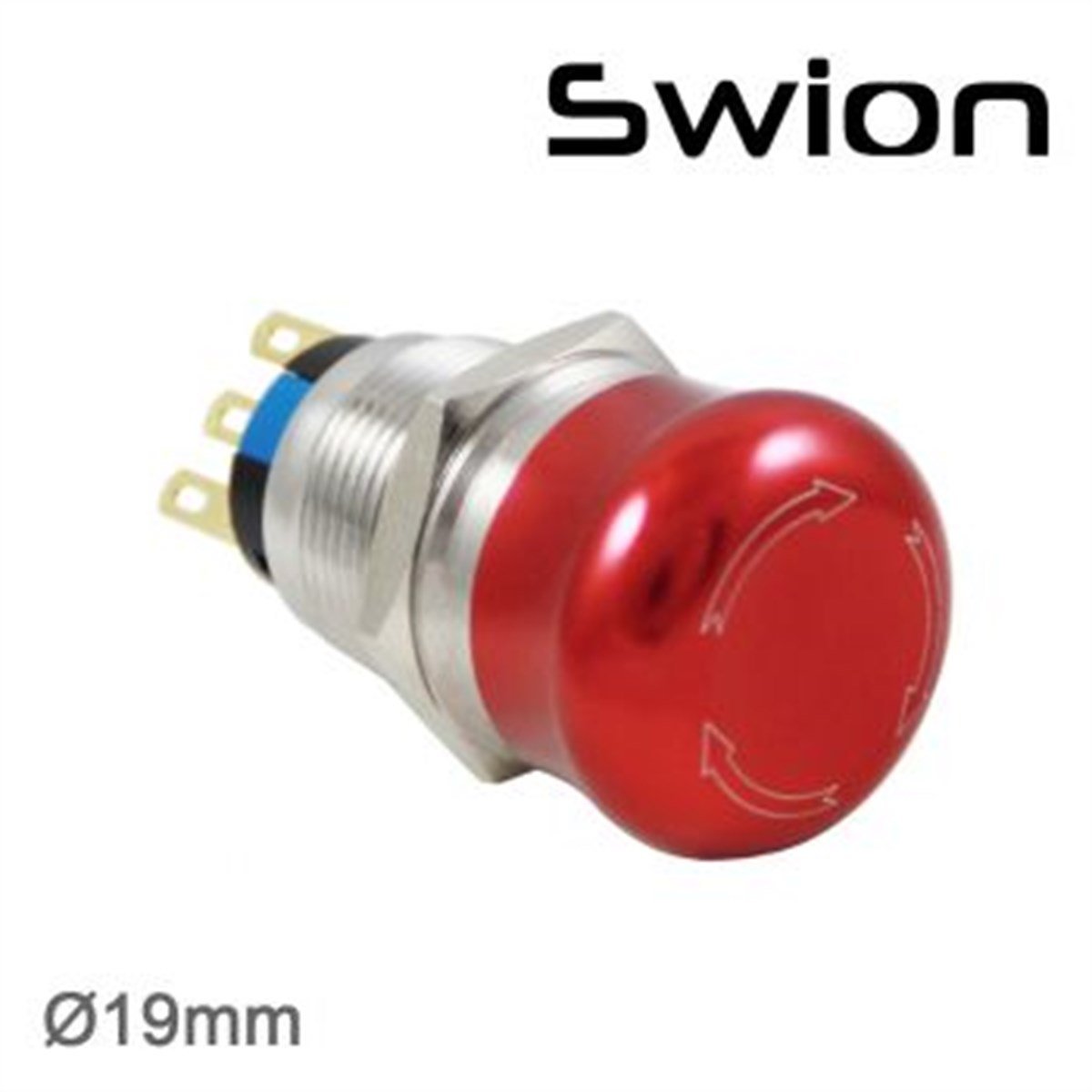 Swion 19mm Metal Acil-Stop 1NO/1NC