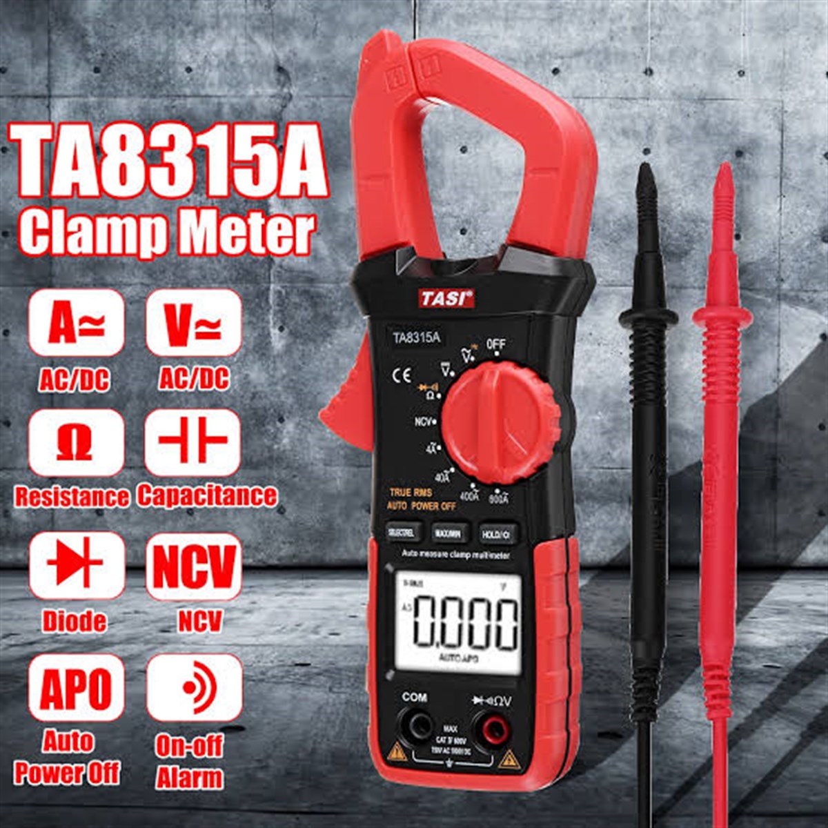 Tasi TA8315A Mini True Rms 600A Dijital Pensampermetre ÖLÇÜ ALETİ TA-8315A TA 8315A