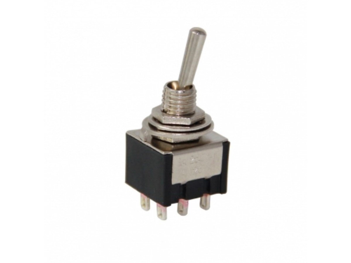 Toggle Switch (ON)-OFF-(ON) 6P IC-148 Yaylı